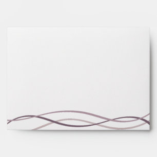 Ichthys Waves Purple - Modern Minimalist Baptism Envelope