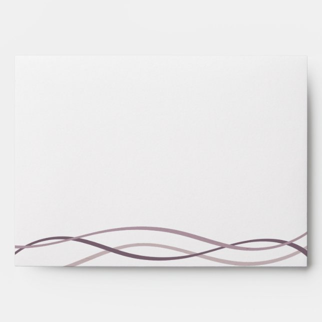 Ichthys Waves Purple - Modern Minimalist Baptism Envelope (Front)
