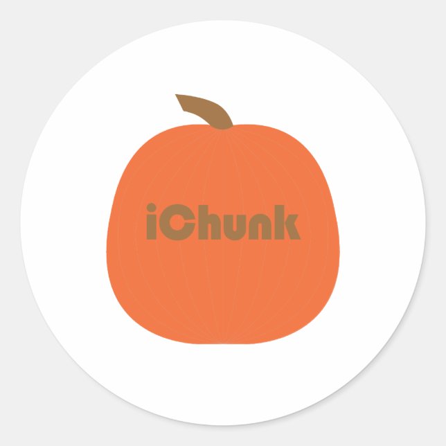 ichunk pumpkins t-shirts and gifts classic round sticker (Front)