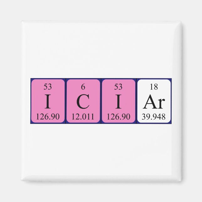Iciar periodic table name magnet (Front)