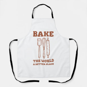Icing Spatula Whisk and Rolling Pins Bake The Worl Apron
