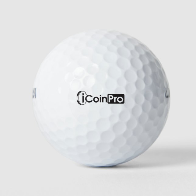 iCoinProLogo Black Golf Balls (Front)