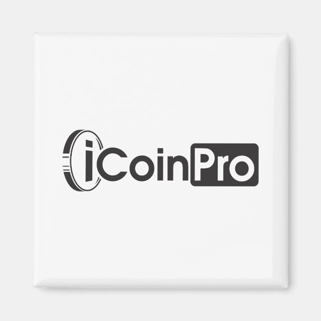 iCoinProLogo Black Magnet (Front)