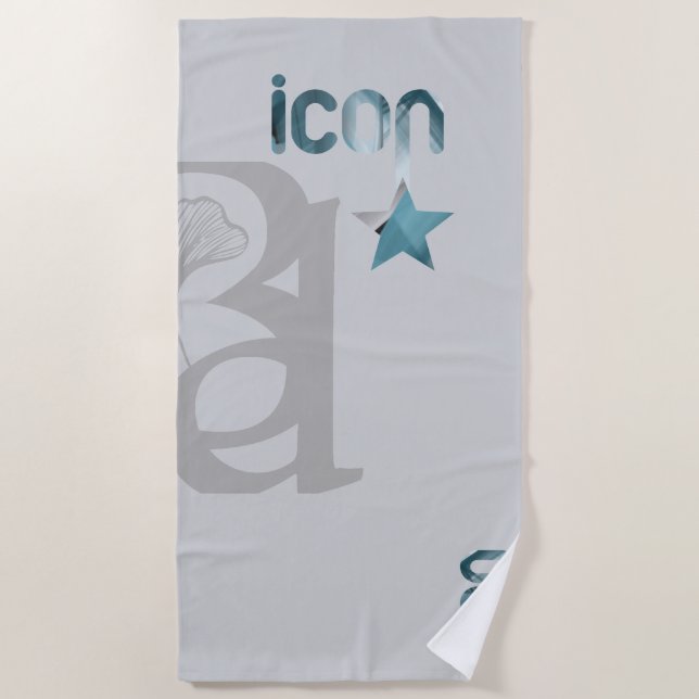 ICON Beach Towel Abstract Trend Blue Ocean (Front)
