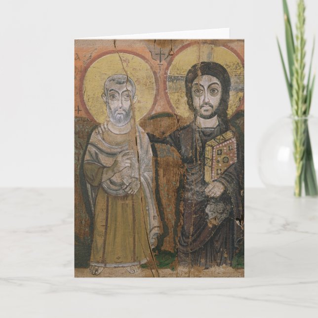 Icon depicting Abbott Mena with Christ Note Card (Front)