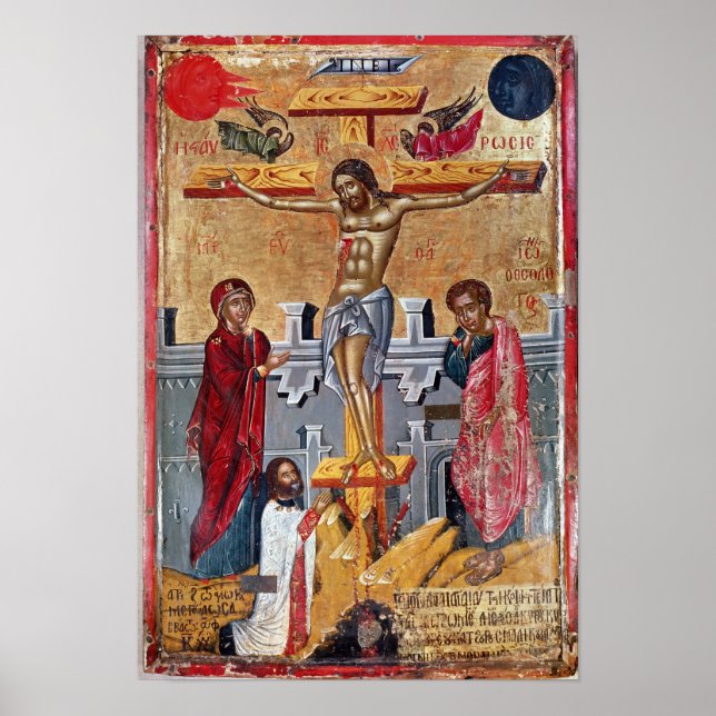 Icon depicting the Crucifixion, 1520 Poster (Front)