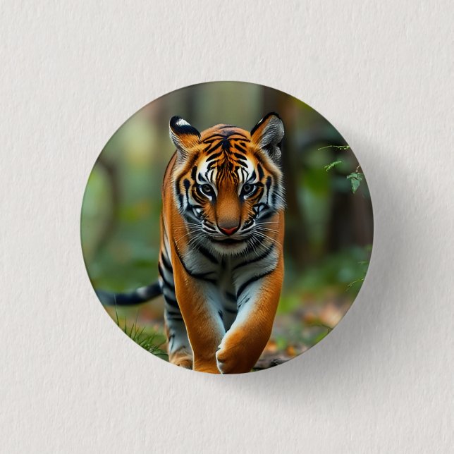 Icon: Indian Tiger 3 Cm Round Badge (Front)