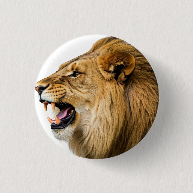 Icon: lion 3 cm round badge (Front)