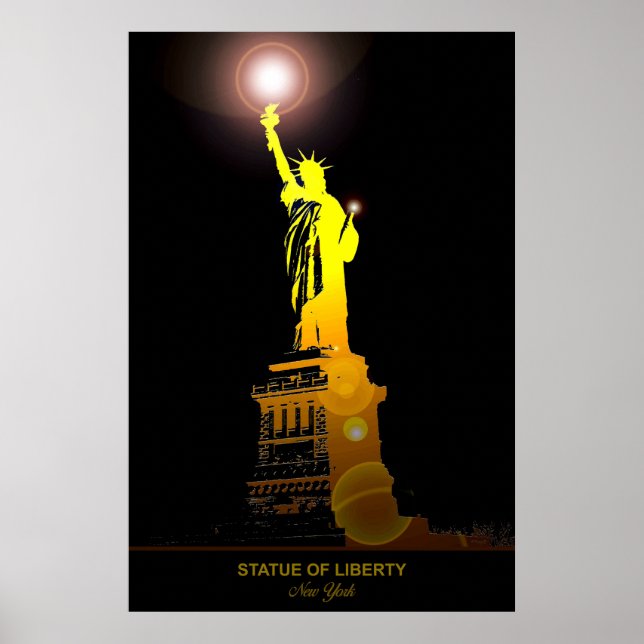Icon of Freedom: Statue of Liberty Travel Poster (Front)