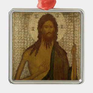 Icon of St. John the Forerunner Metal Tree Decoration