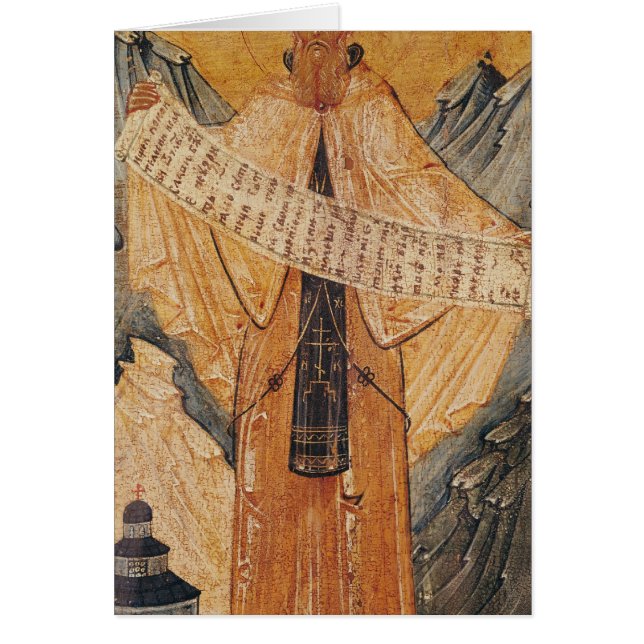 Icon of St. Sabas of Jerusalem, 1572 (Front)