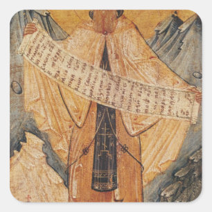 Icon of St. Sabas of Jerusalem, 1572 Square Sticker