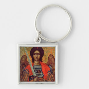 Icon of the Angel Michael, Greek, 18th century Key Ring