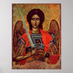 Icon of the Angel Michael, Greek, 18th century Poster