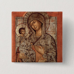 Icon of the Blessed Virgin with Three Hands 15 Cm Square Badge
