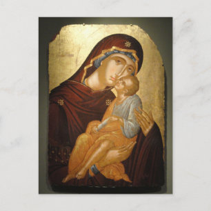 Icon of the Mother of God and Infant Christ Postcard