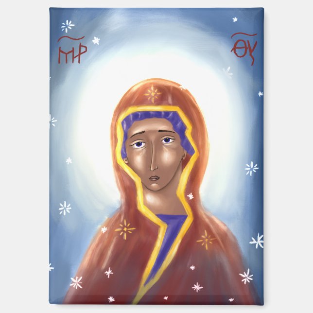 Icon of the Mother of God Magnet (Front)