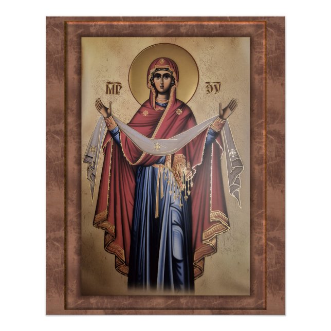 Icon of the Virgin Mary Poster (Front)