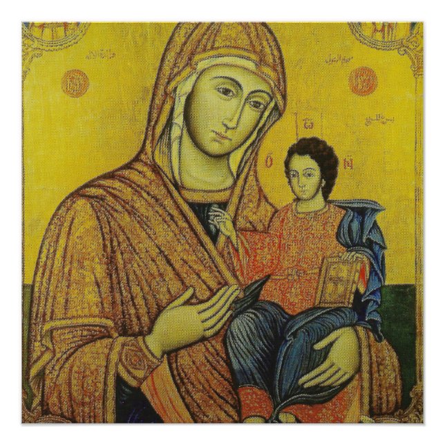 Icon of Virgin Mary Poster (Front)