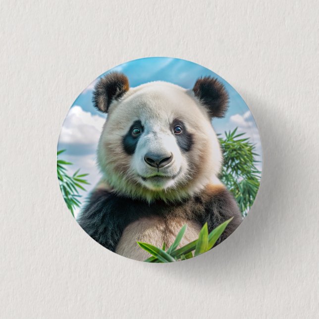 Icon: panda 3 cm round badge (Front)