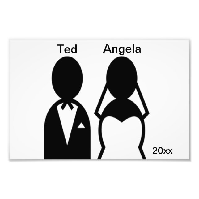 Icon Wedding Couple Photo Print (Front)
