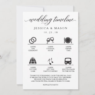 Icon Wedding Itinerary and Wedding Welcome