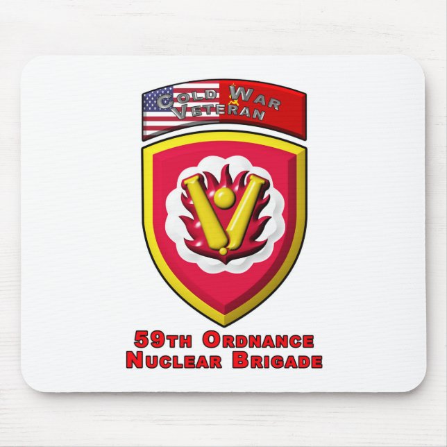 Iconic 59th Ordnance Nuclear Brigade Mouse Pad (Front)