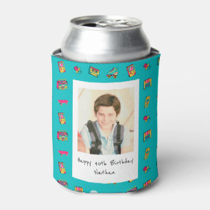 Iconic 90's Birthday Gift with photo Can Cooler