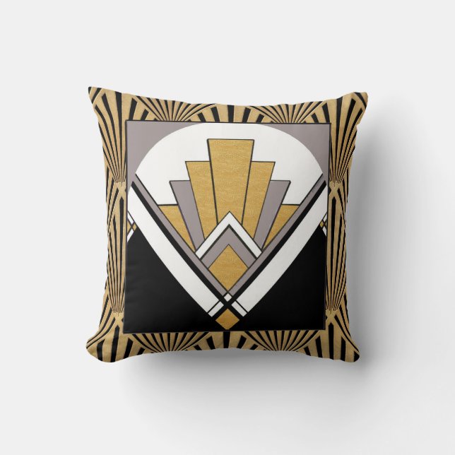 Iconic Art Deco Cushion. Cushion (Front)