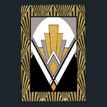 Iconic Art Deco Poster. Gold, gray and black. Poster<br><div class="desc">If you choose to download, Your local Walgreen store makes board posters of your download into different sizes and in various textures at a very good price. Sometimes with a discount. A tip from my US friend. For UK see "Digital Printing" online. This Art Deco Poster is the same design...</div>