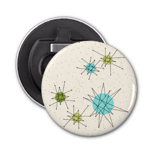 Iconic Atomic Starbursts Button Bottle Opener