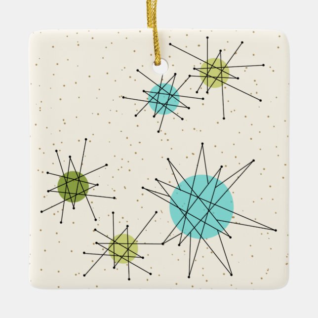 Iconic Atomic Starbursts Christmas Ornament (Front)