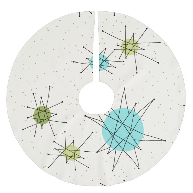 Iconic Atomic Starbursts Christmas Tree Skirt (Front)