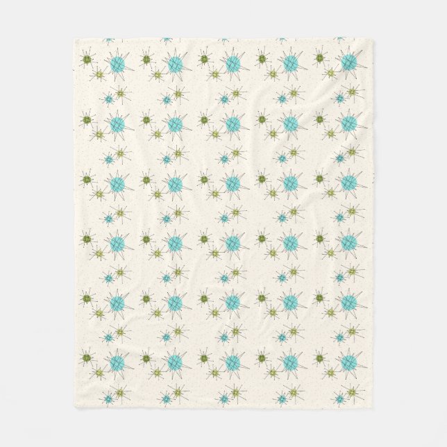 Iconic Atomic Starbursts Fleece Blanket (Front)