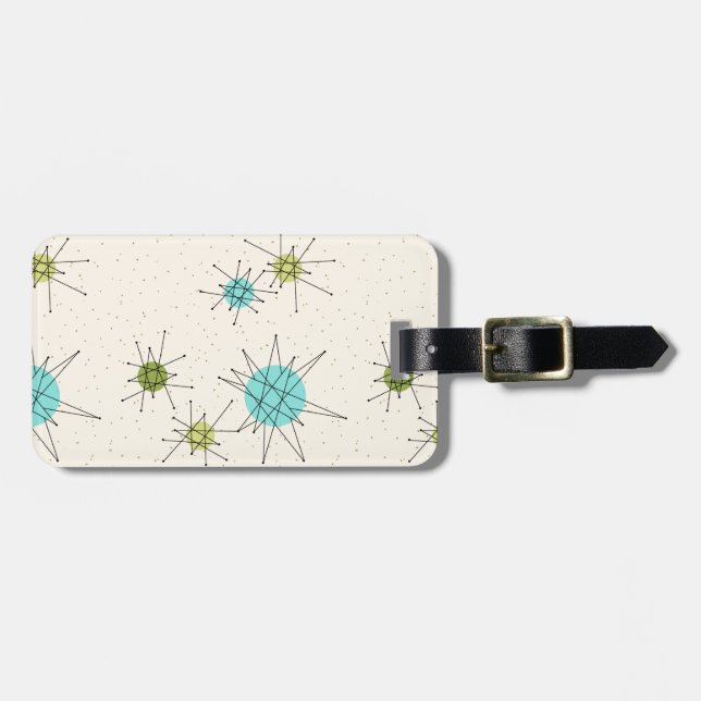 Iconic Atomic Starbursts Luggage Tag (Front Horizontal)