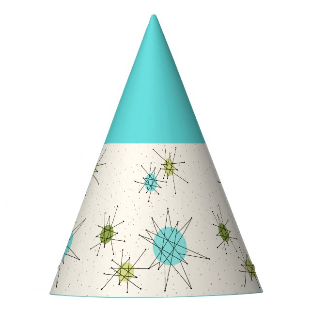 Iconic Atomic Starbursts Party Hat (Front)