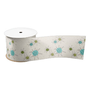 Iconic Atomic Starbursts Ribbon Satin Ribbon