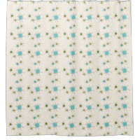Iconic Atomic Starbursts Shower Curtain