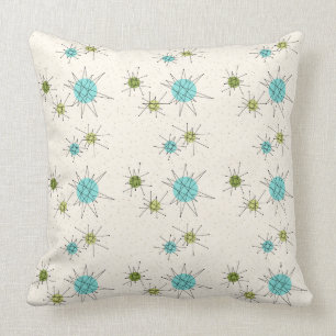 Iconic Atomic Starbursts Throw Pillow