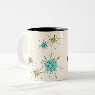 Iconic Atomic Starbursts Two-Tone Mug