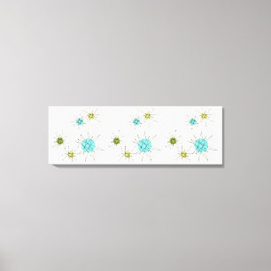 Iconic Atomic Starbursts Wrapped Canvas