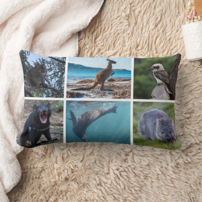 Iconic Australian Animals Lumbar Cushion (Blanket)