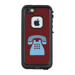 Iconic Blue Retro Phone on any Colour LifeProof FRÄ’ iPhone SE/5/5s Case