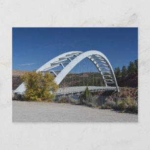 Iconic Bridge at Flaming Gorge Lake Spillway Postcard