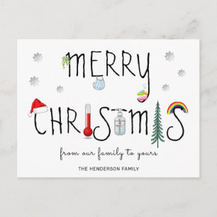 Iconic Covid19 Personalised Christmas Holiday Postcard