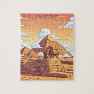 Iconic Egyptian pyramids and sphinx Jigsaw Puzzle