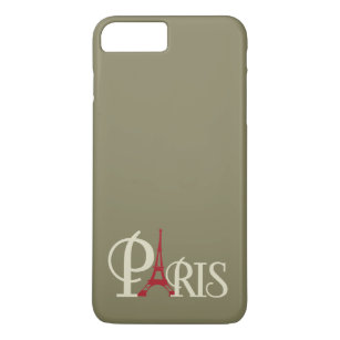 Iconic Eiffel Tower in Red Paris France Case-Mate iPhone Case