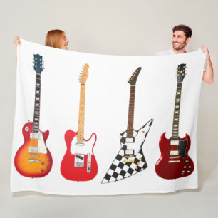 ICONIC ELECTRIC GUITARS FLEECE BLANKET