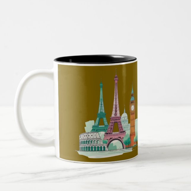 Iconic Europe: Landmarks Panorama Mug (Left)