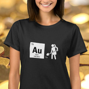 Iconic Gold Au Digger Periodic Table of Elements T-Shirt